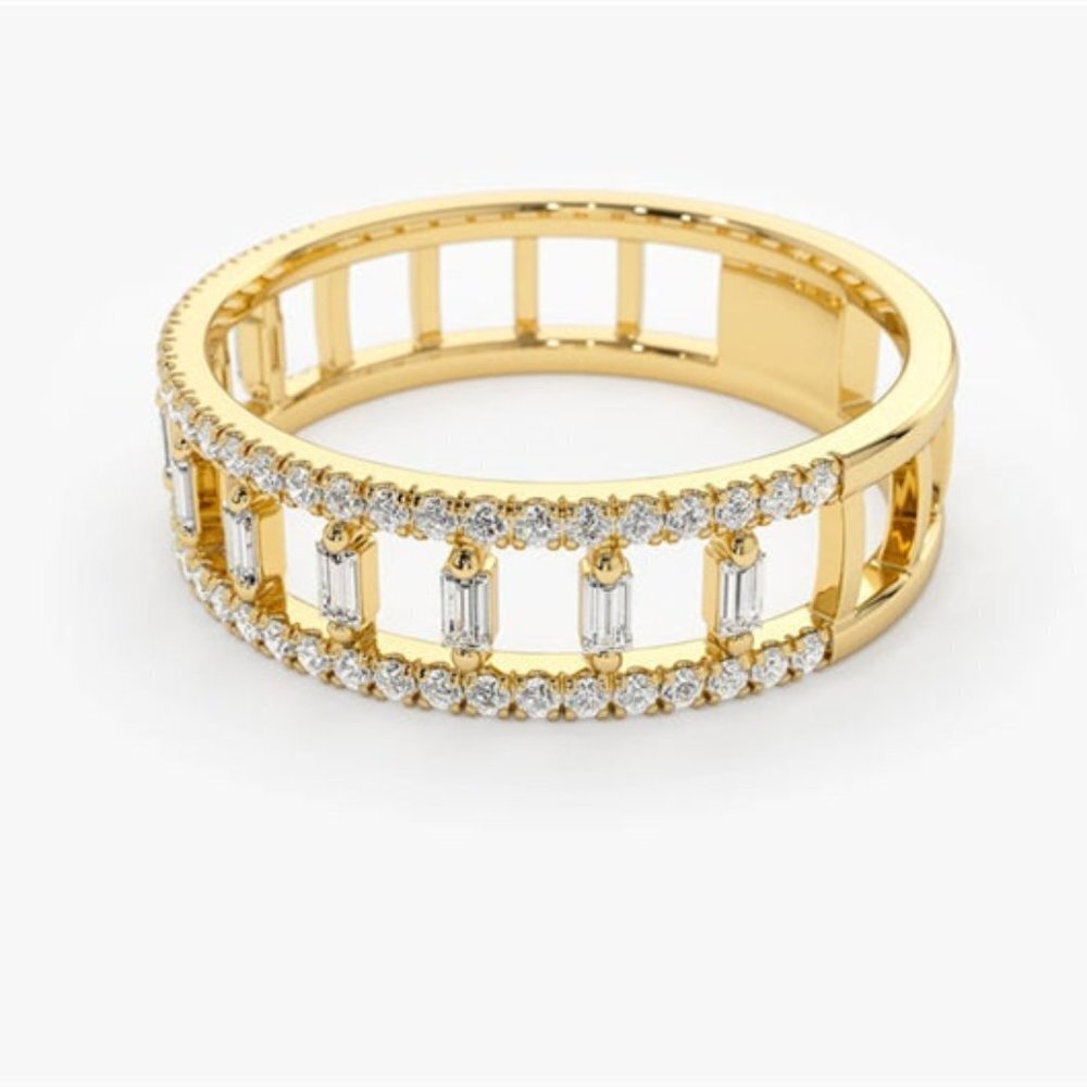 💝 Refine Eternity CZ Popular Hollow Double Layer Rings for Women, PD428